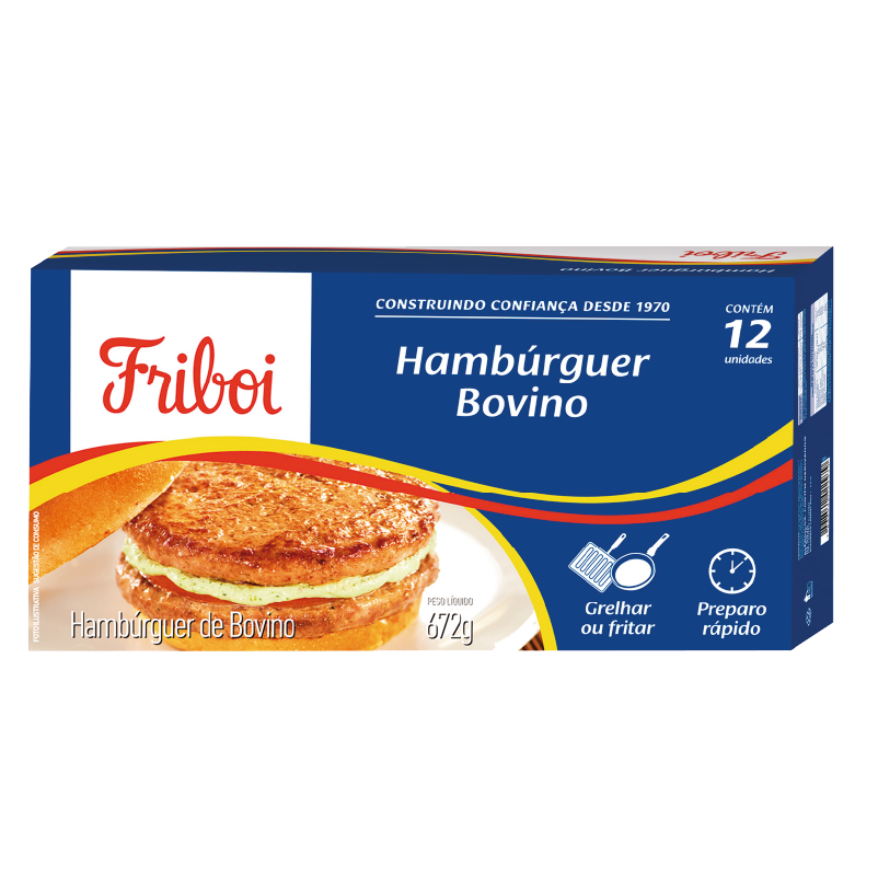 Hamburguer Bovino Cong 56g - Friboi